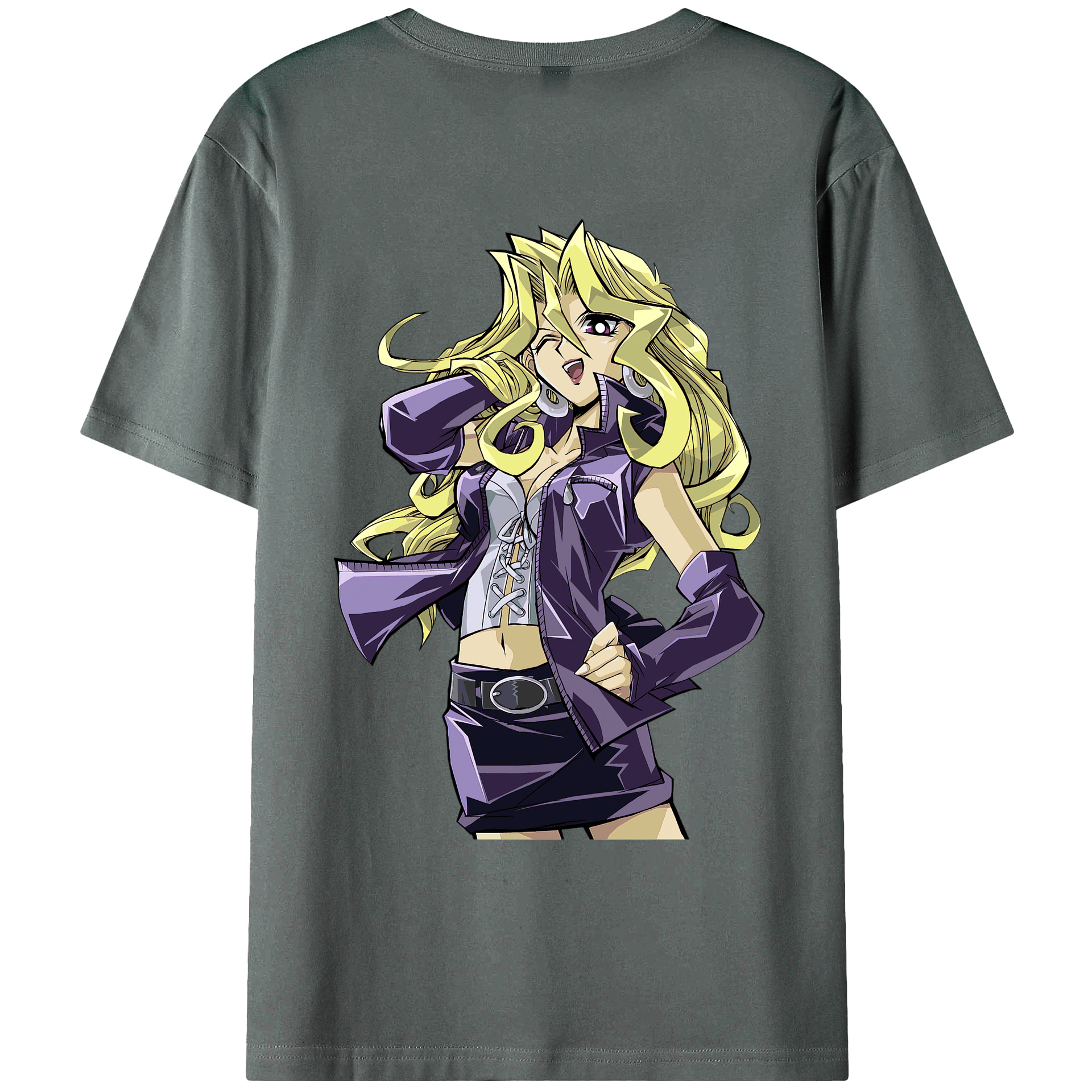 （画像用） 遊☆戯☆王 Yu-Gi-Oh! 綿100％ メンズ半袖Tシャツ（バックプリント） 通気性